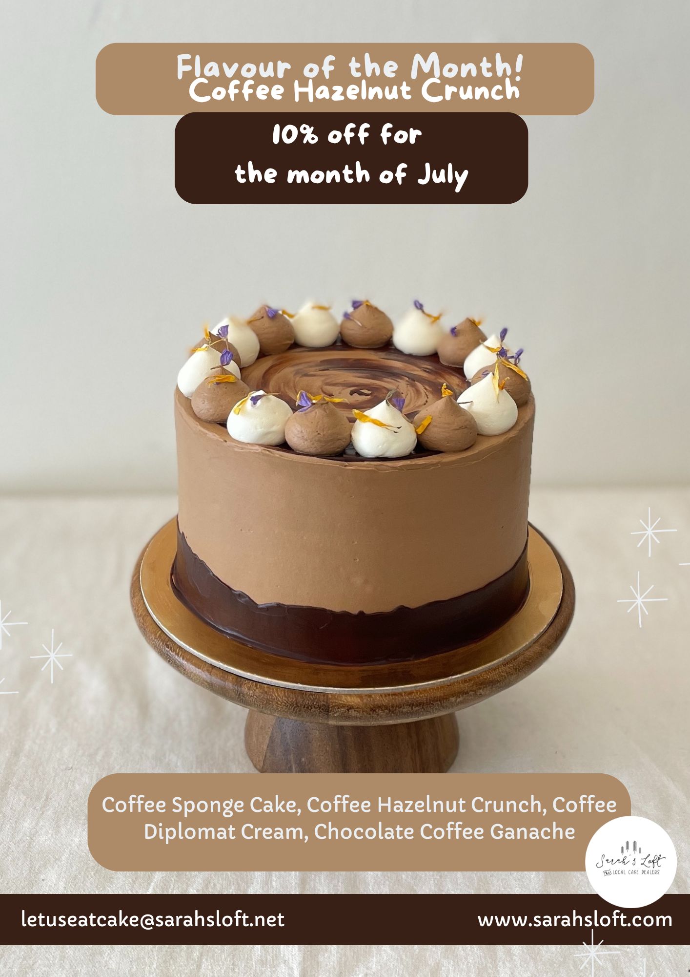Red and Brown Photo Cake Promotion Flyer
